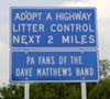 Adopt-A-Highway: PA Fans of the Dave Matthews Band